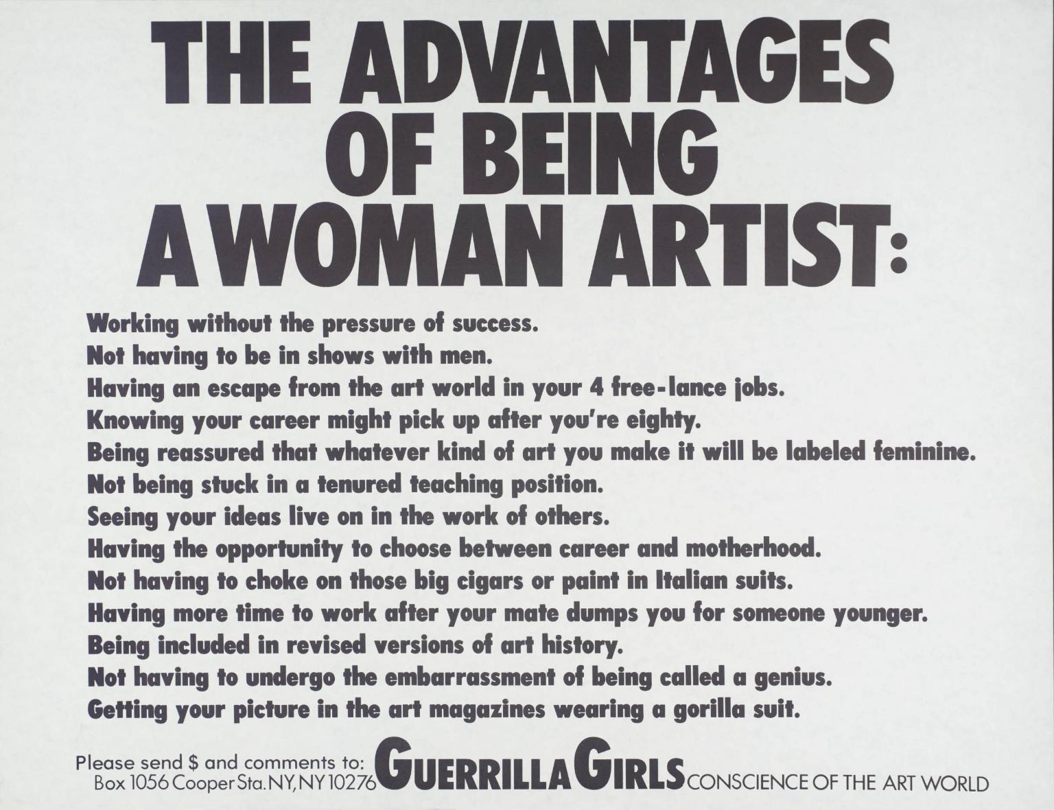 P78796: The Advantages Of Being A Woman Artist
